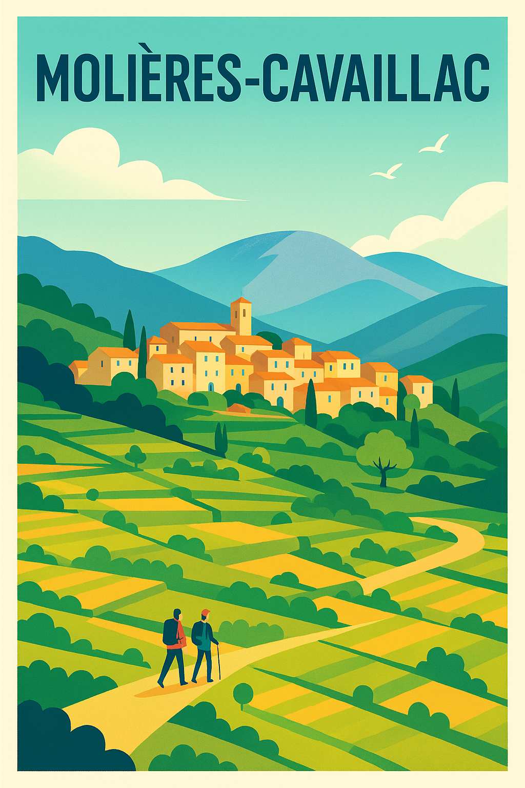 Affiche de Molières-Cavaillac - Évasion bucolique au cœur des paysages vallonnés