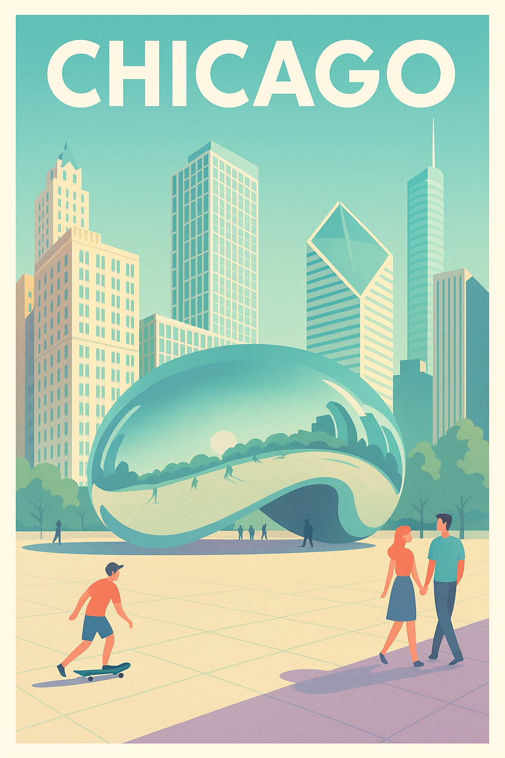 Affiche de Chicago - L'icône urbaine et moderne
