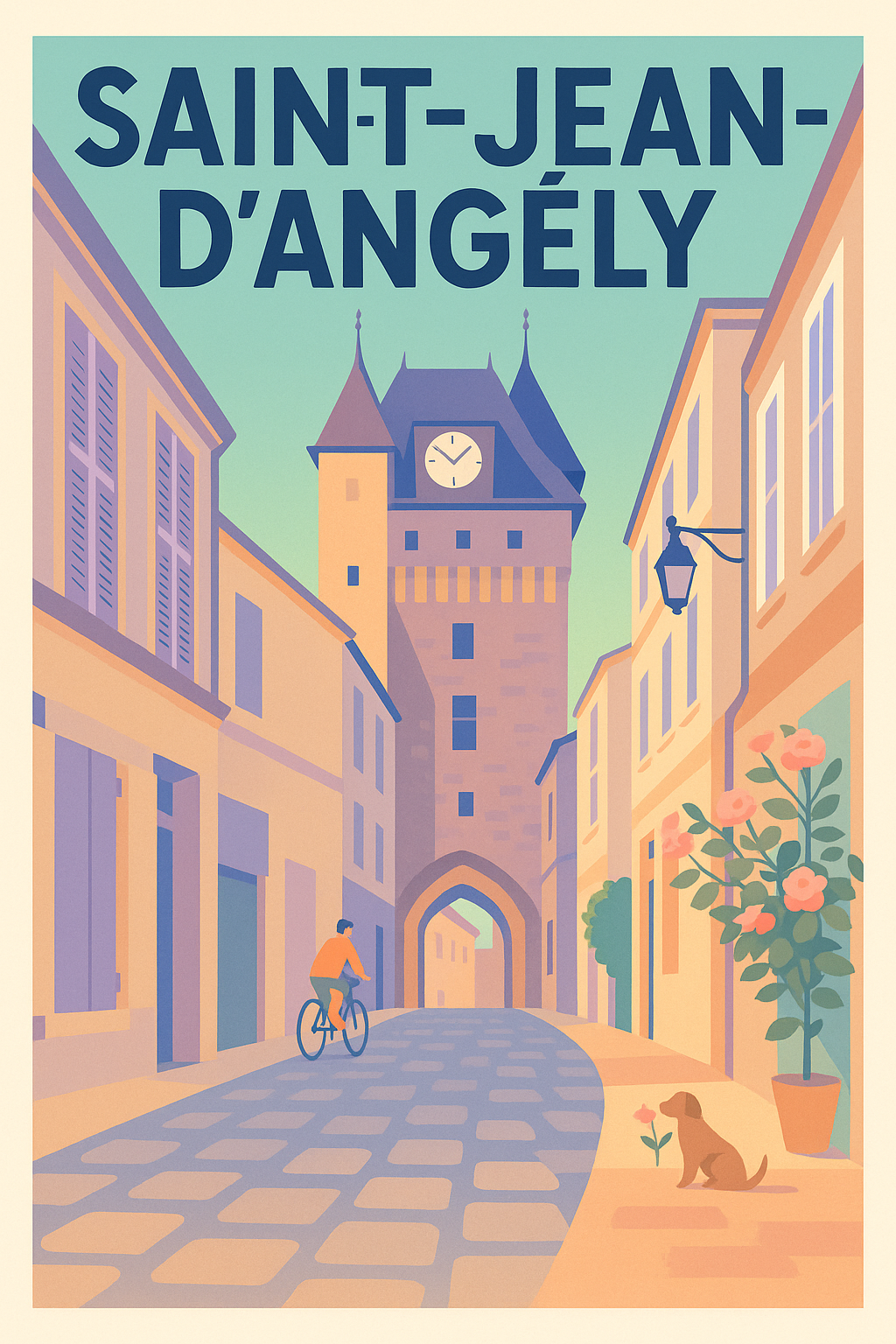 Affiche de Saint-Jean-d'Angély - Charme et sérénité au cœur de la ville