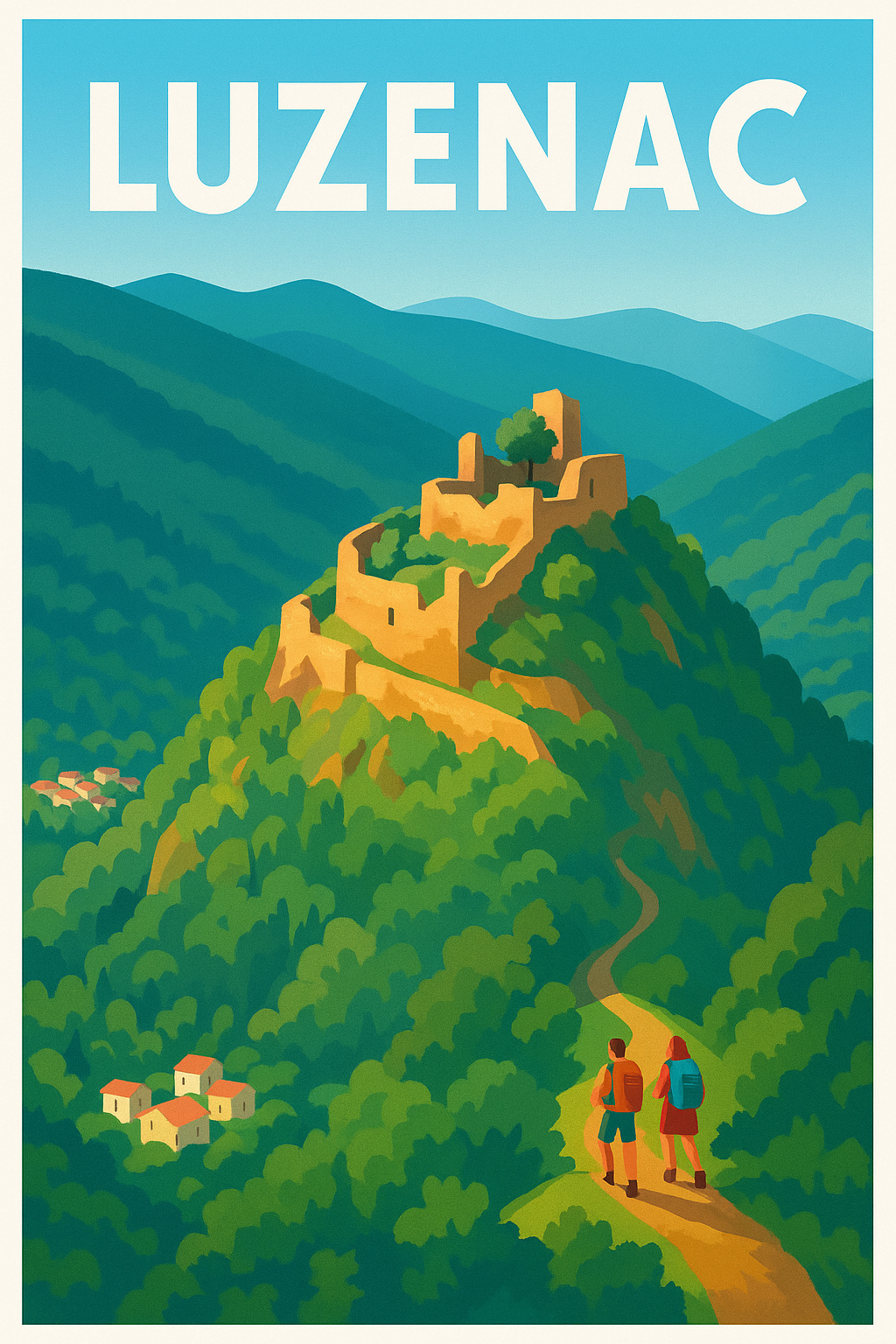 Affiche Luzenac — L'escapade nature au cœur des montagnes · poster d'art de Luzenac