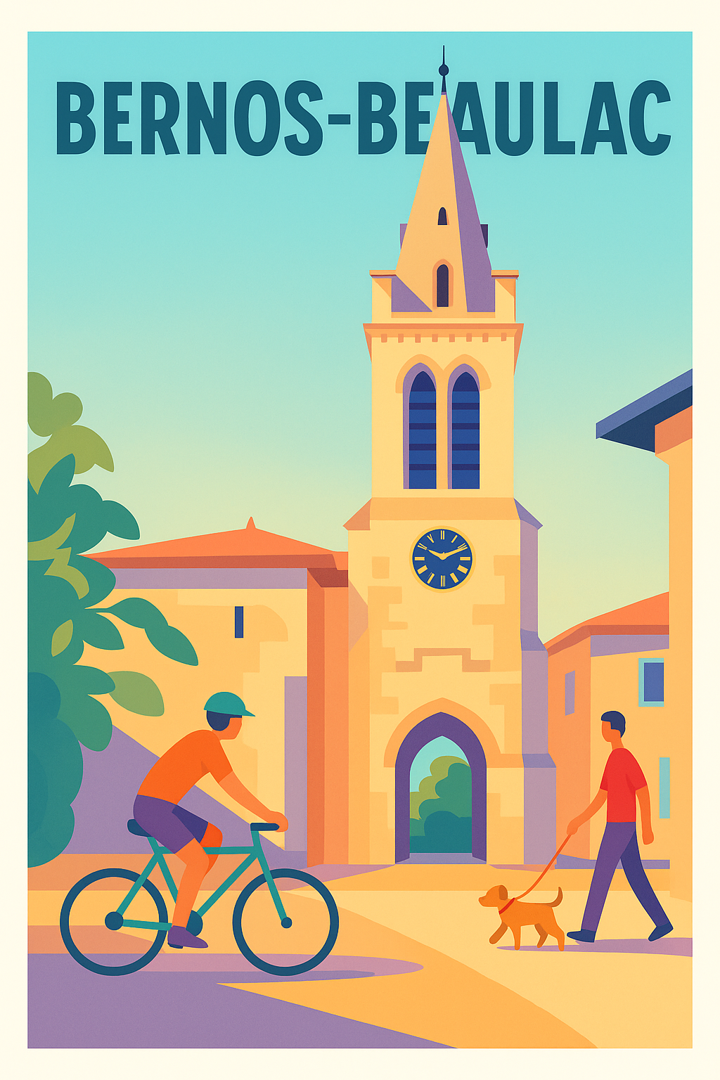 Affiche de Bernos-Beaulac - Charme et Douceur de Vie en Nouvelle-Aquitaine