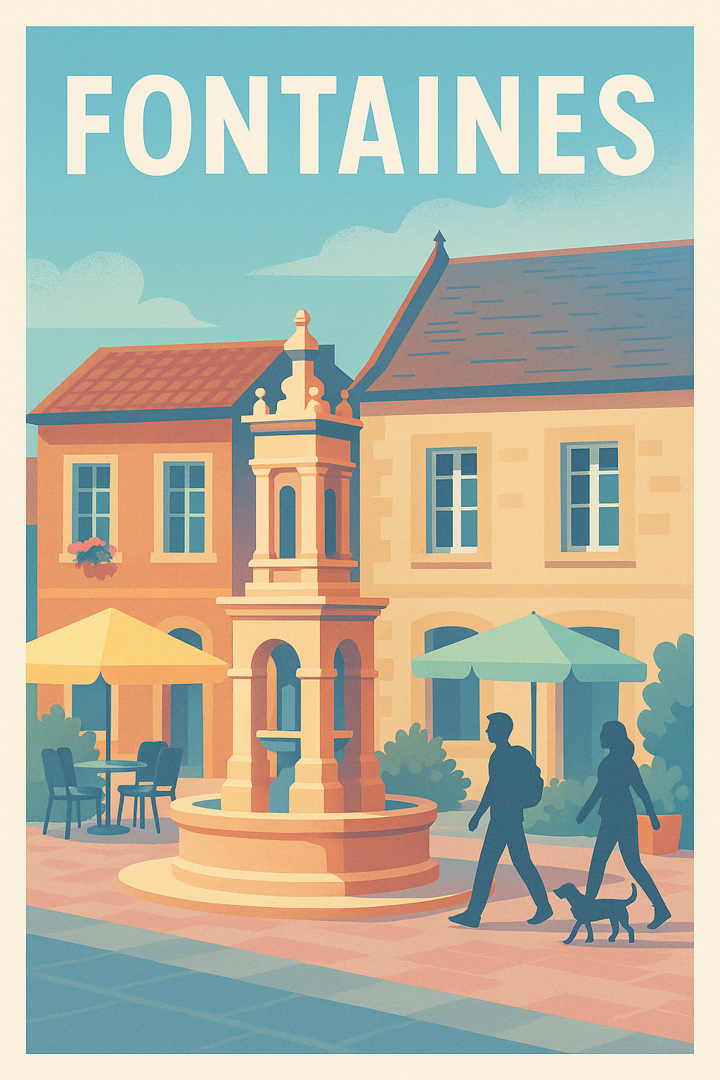 Affiche de Fontaines - Charme et sérénité au cœur du village