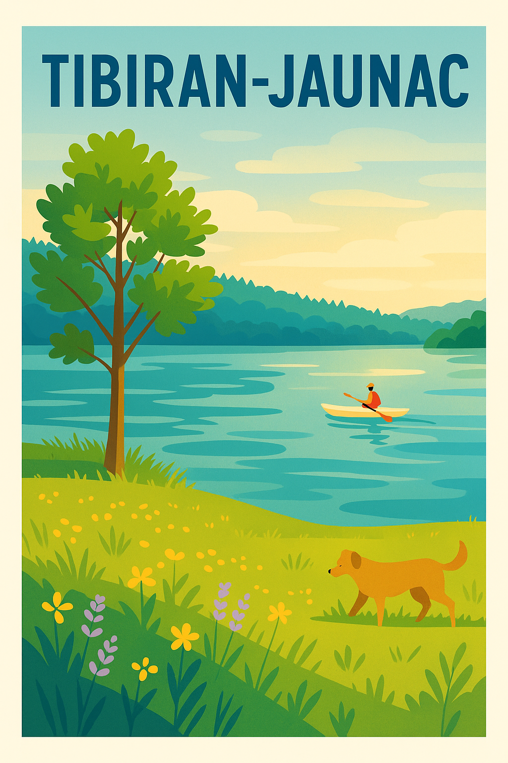 Affiche de Tibiran-Jaunac - Harmonie Naturelle au Bord de l'Eau