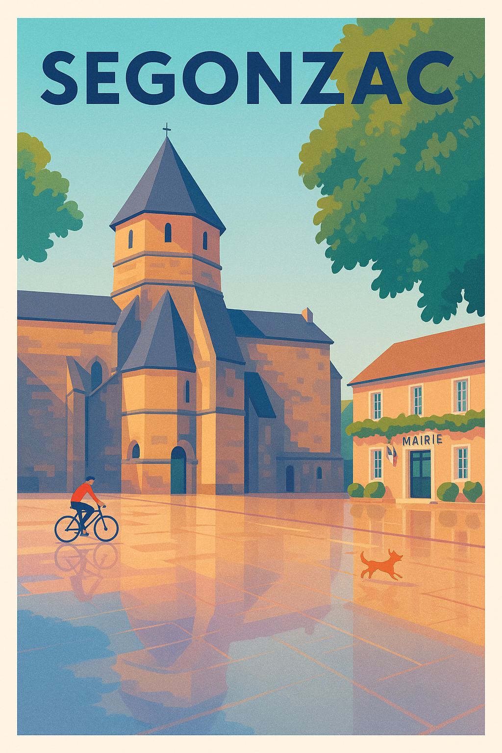 Affiche Segonzac — Harmonie villageoise au cœur de la Charente · poster d'art de Segonzac