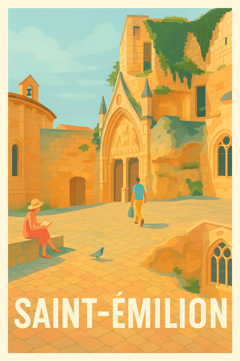 Affiche de Saint-Émilion - Charme et Patrimoine Médiéval