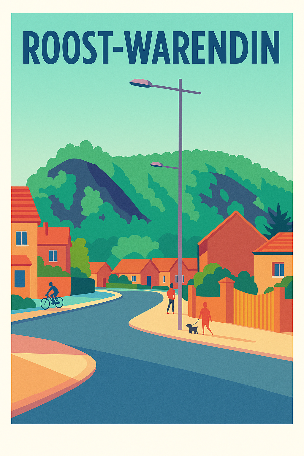 Affiche de Roost-Warendin - Charme paisible de la vie de village