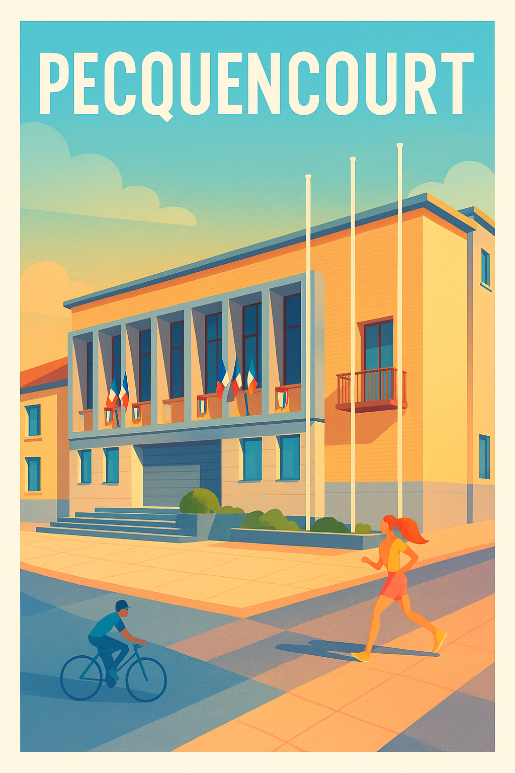 Affiche de Pecquencourt - Charme et vie urbaine en couleur
