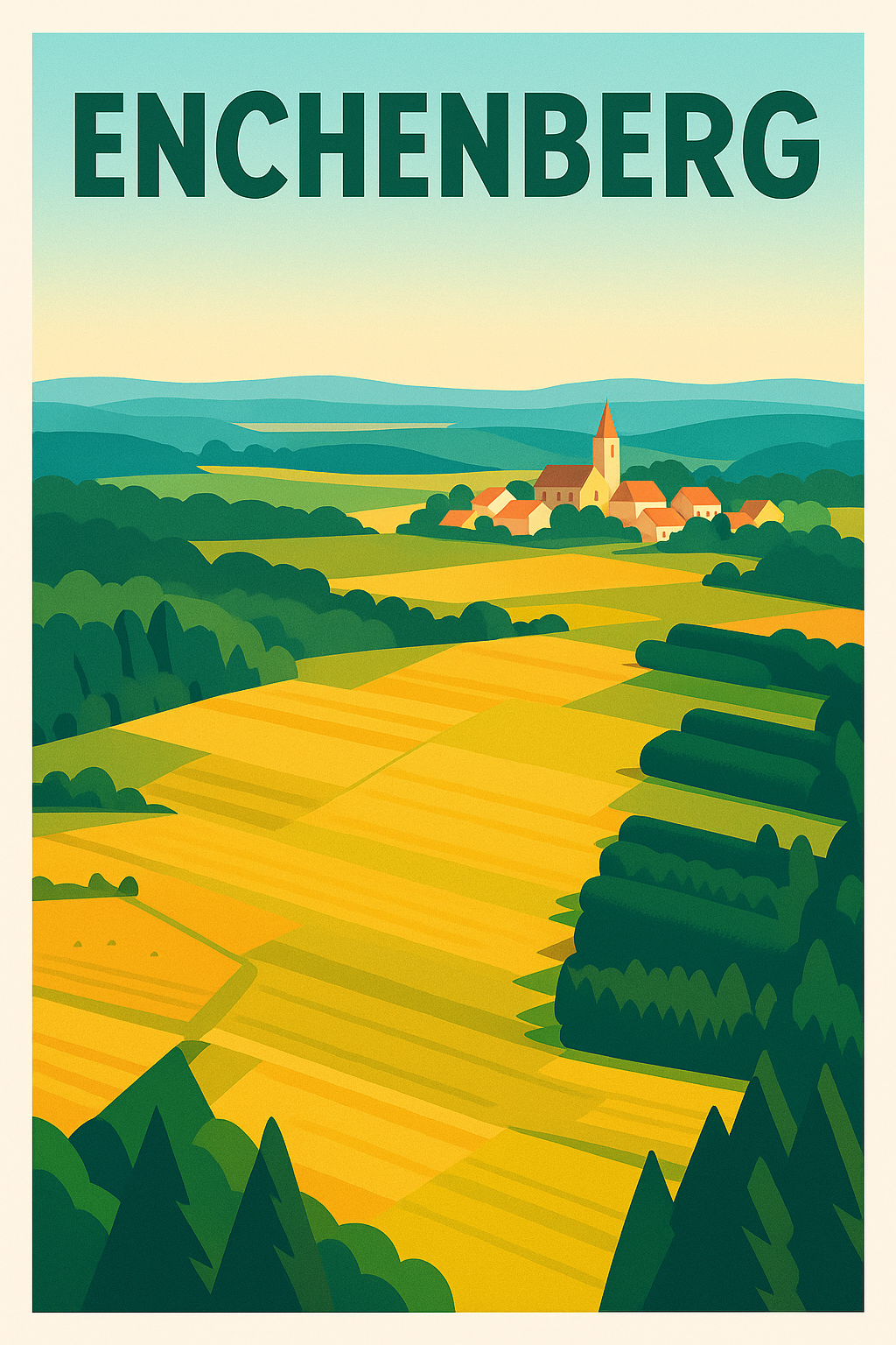 Affiche de Enchenberg - Charme pittoresque de la campagne vosgienne