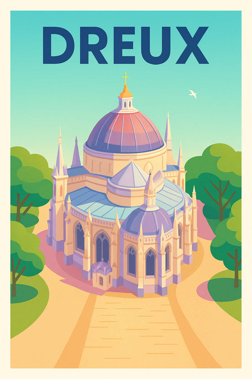 Affiche de Dreux - Charme architectural au cœur de la ville