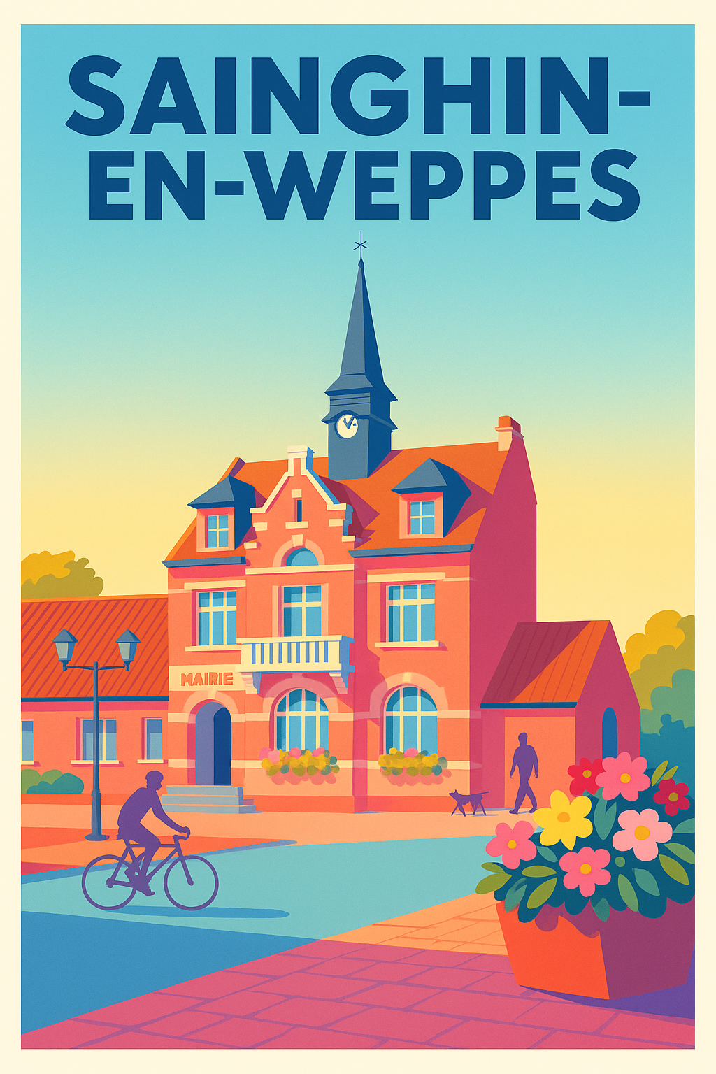 Affiche de Sainghin-en-Weppes - Charme paisible du centre-ville