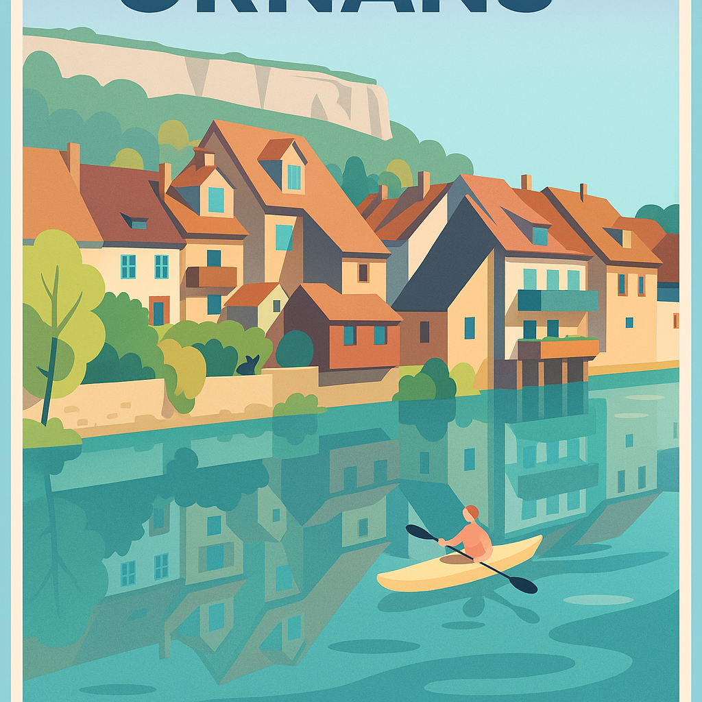 Affiche de Ornans - Charme bucolique au fil de l'eau