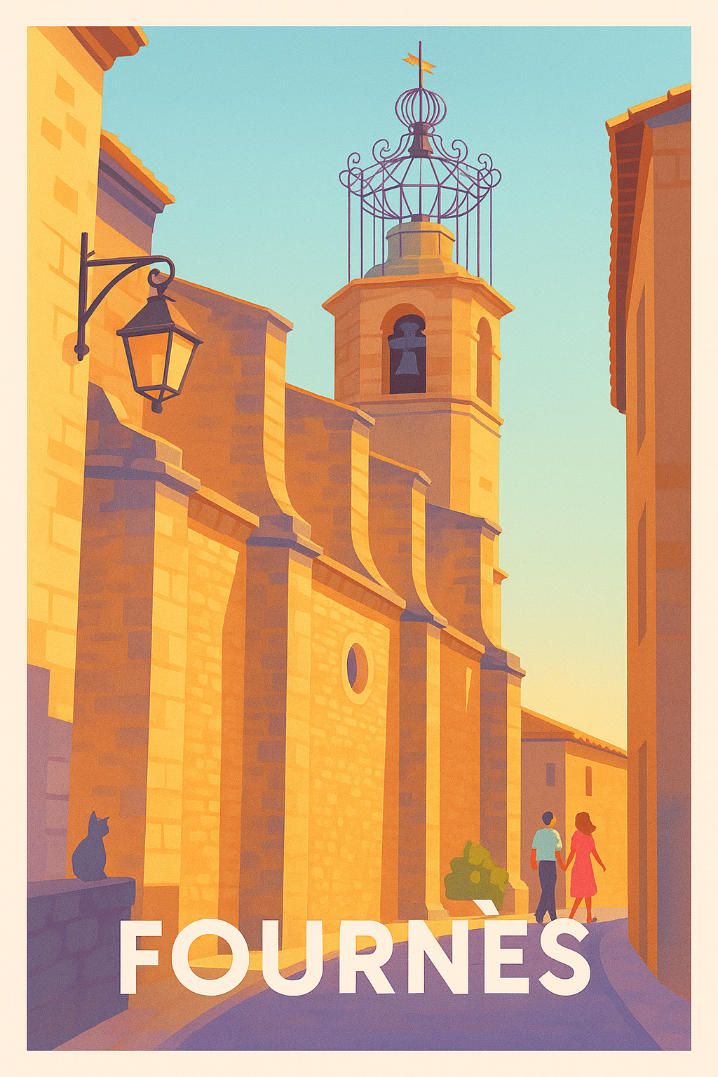 Affiche Fournes — Charme et lumière d'un village provençal · poster d'art de Fournes