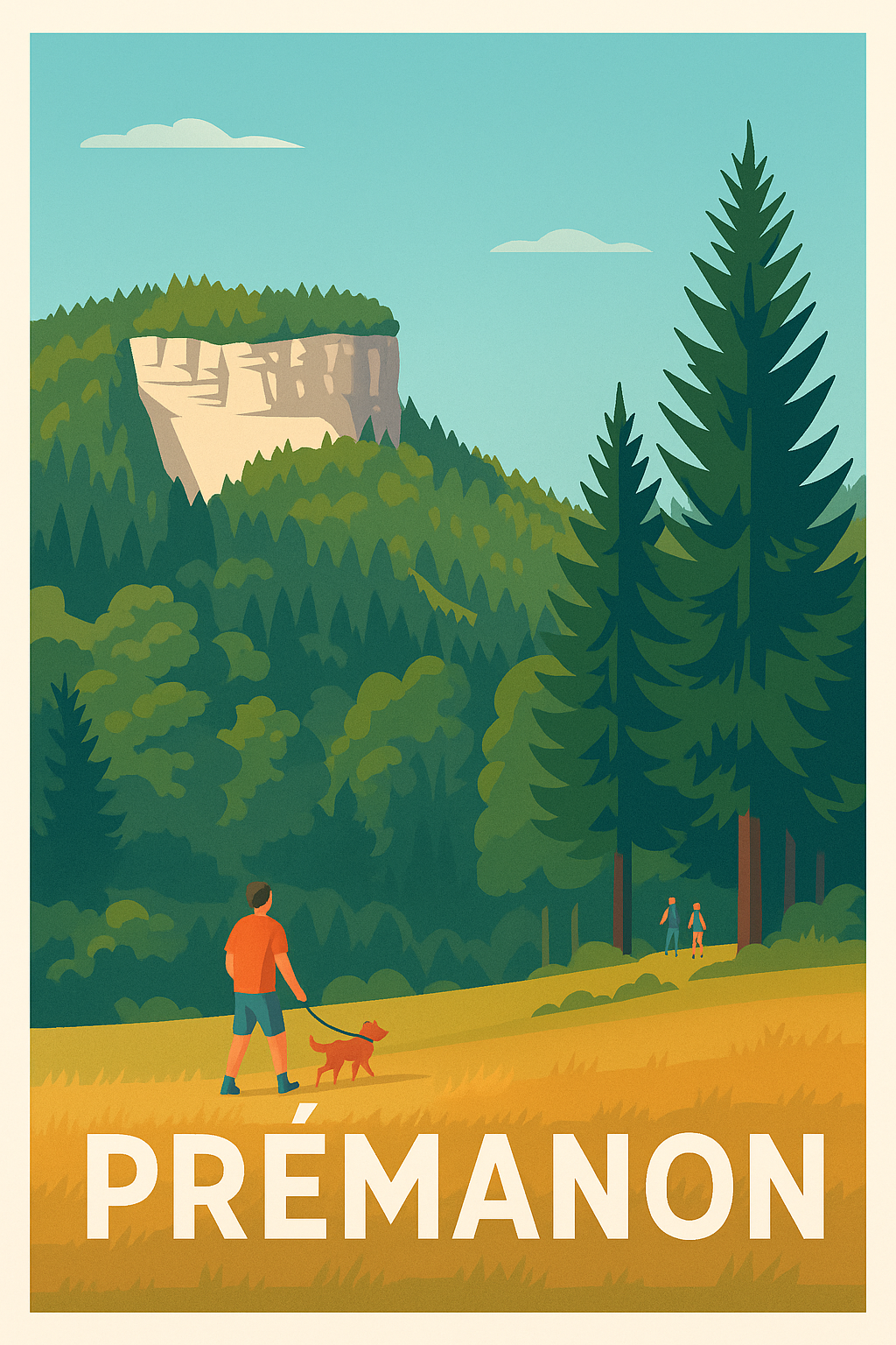 Affiche de Prémanon - Invitation à la balade en pleine nature