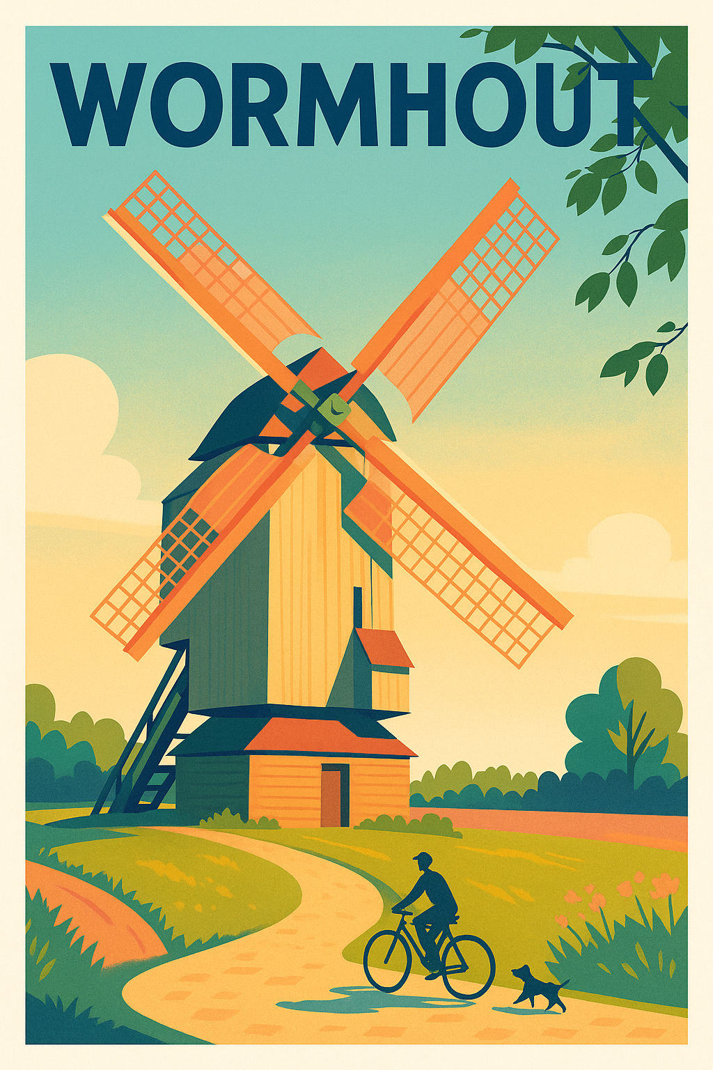 Affiche de Wormhout - Charme champêtre et patrimoine éolien
