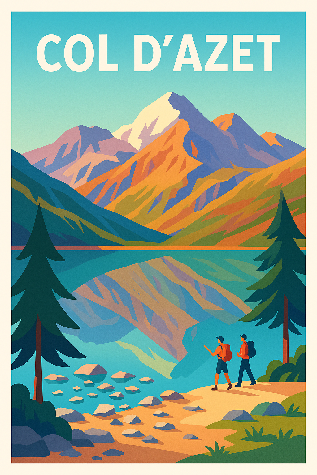 Affiche de Col d'Azet - Évasion Montagnarde Authentique