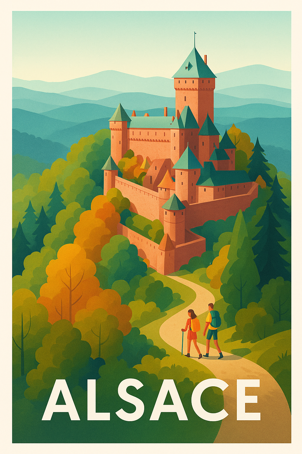 Affiche de Alsace - Voyage au cœur des châteaux majestueux
