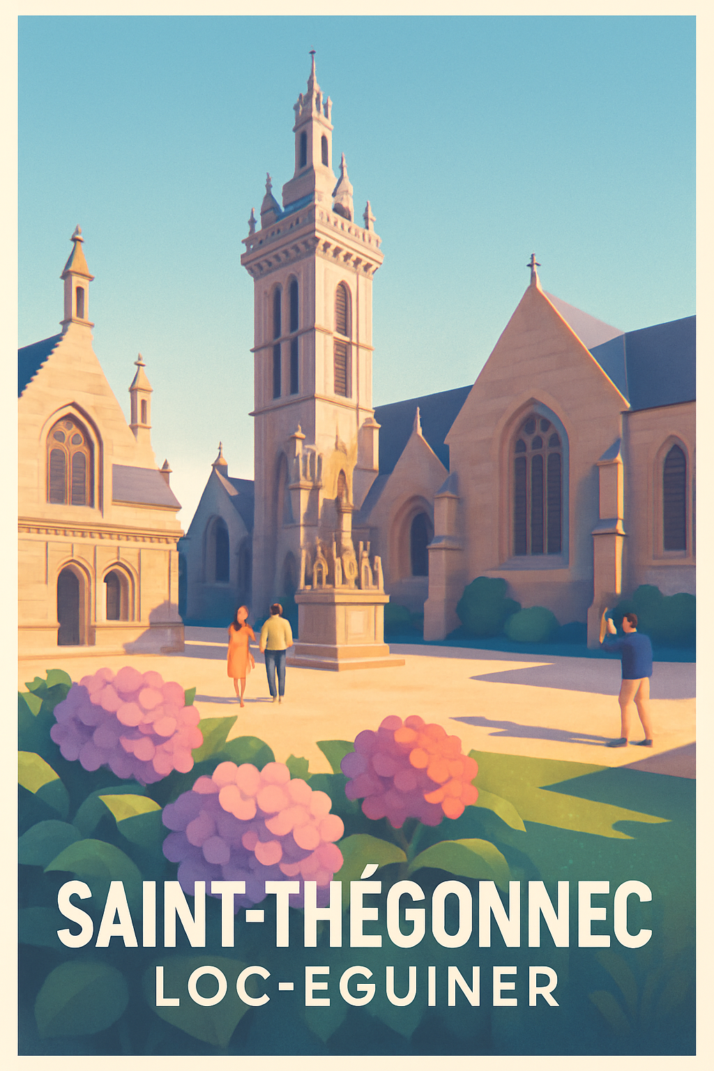 Affiche de Saint-Thégonnec Loc-Eguiner - Charme historique et floral