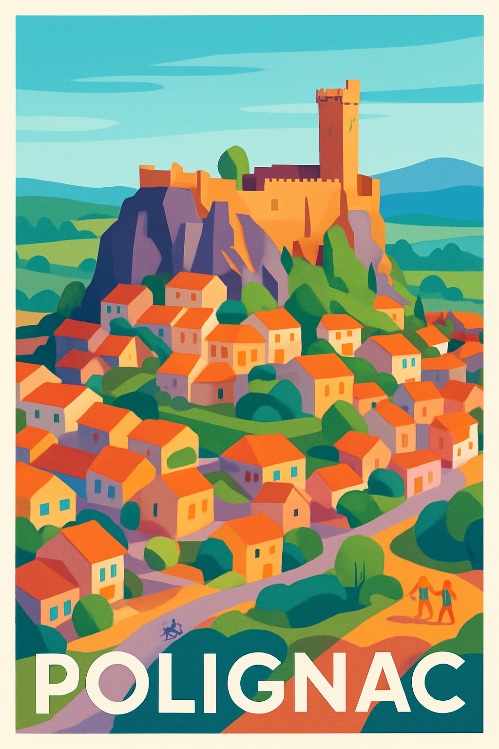 Affiche de Polignac - Un village perché au charme médiéval