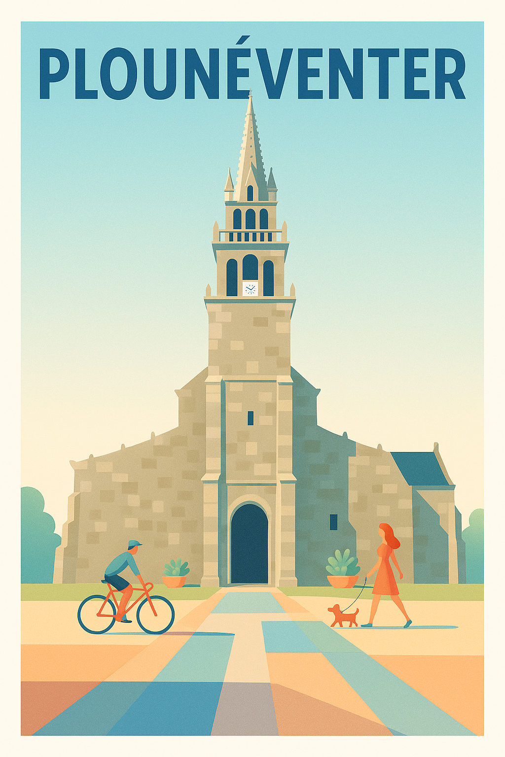 Affiche de Plounéventer - Charme et sérénité bretonne