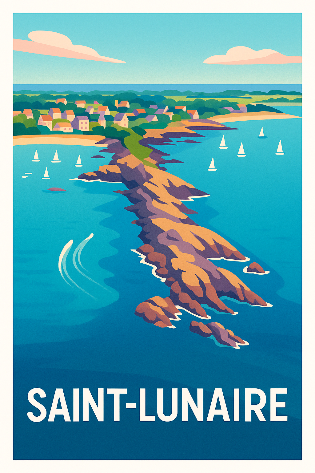 Affiche de Saint-Lunaire - L'élégance bretonne au bord de l'eau