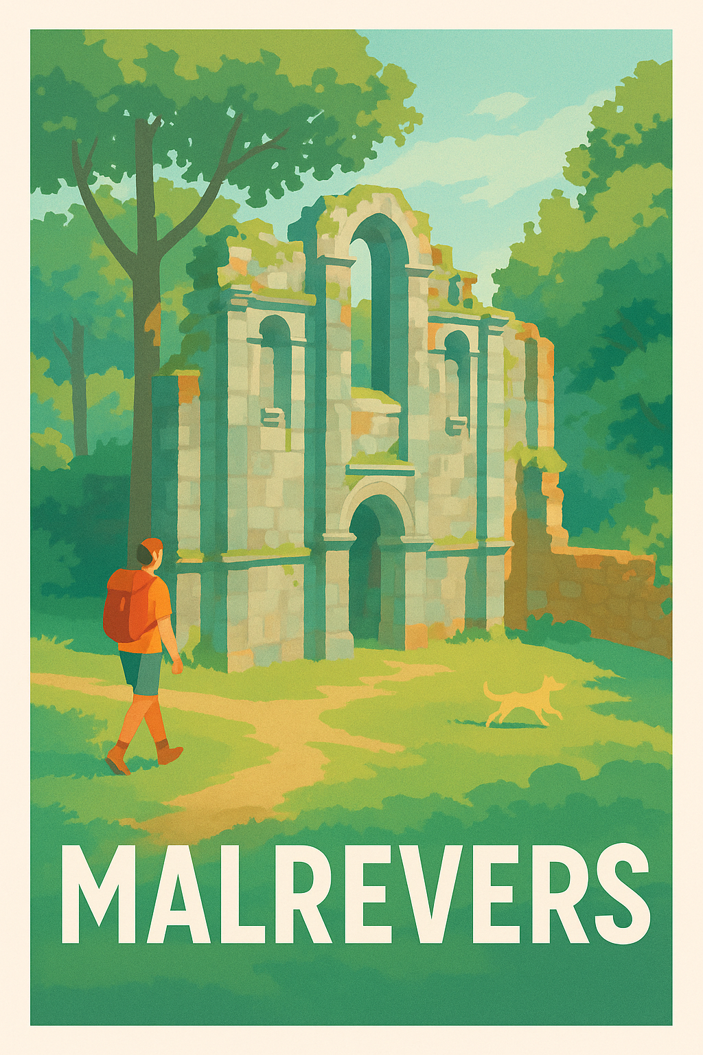 Affiche de Malrevers - Tranquillité au cœur des ruines