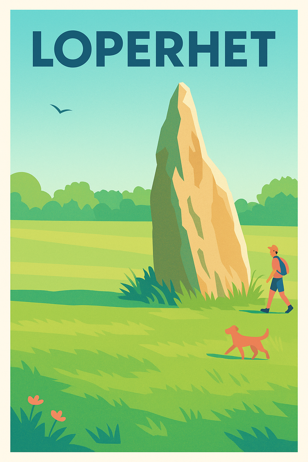 Affiche de Loperhet - Promenade bucolique au menhir emblématique