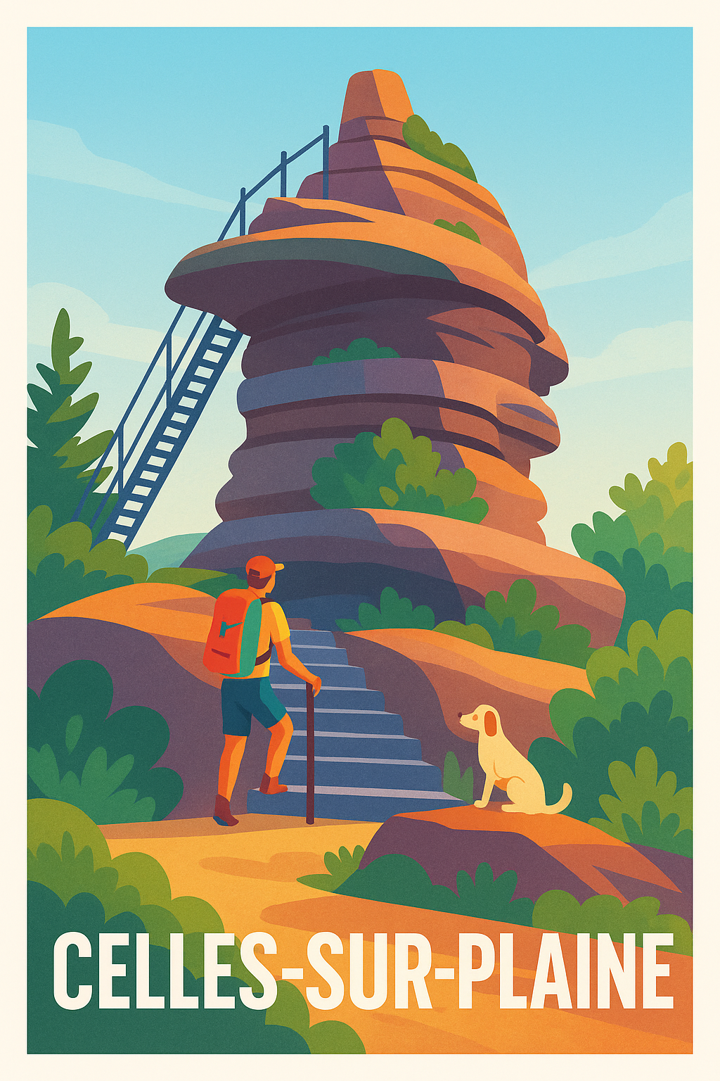 Affiche Celles-sur-Plaine — L'appel de la nature sauvage · poster d'art de Celles-sur-Plaine