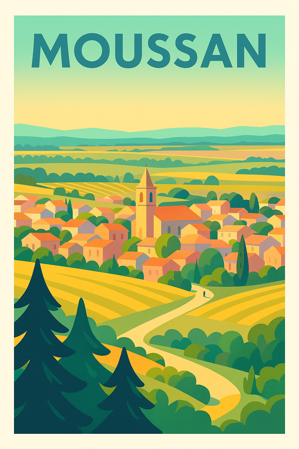 Affiche de Moussan - L'âme paisible de la campagne française