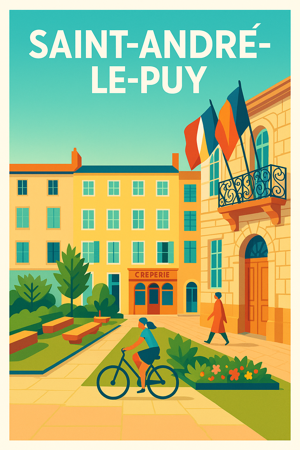 Affiche de Saint-André-le-Puy - Charme et douceur de vivre au cœur de la ville