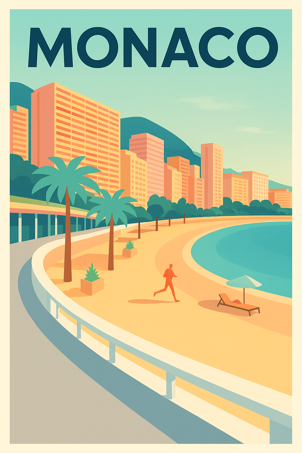 Affiche de Monaco - Élégance et douceur de la Riviera