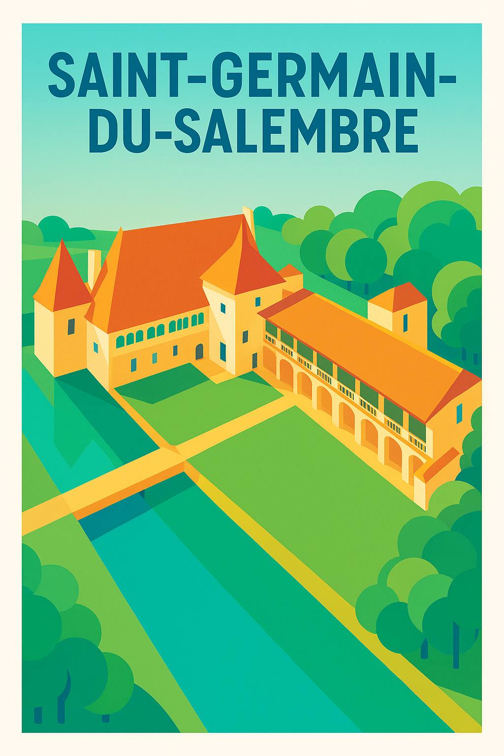 Affiche de Saint-Germain-du-Salembre - Charme et patrimoine au cœur de la Dordogne
