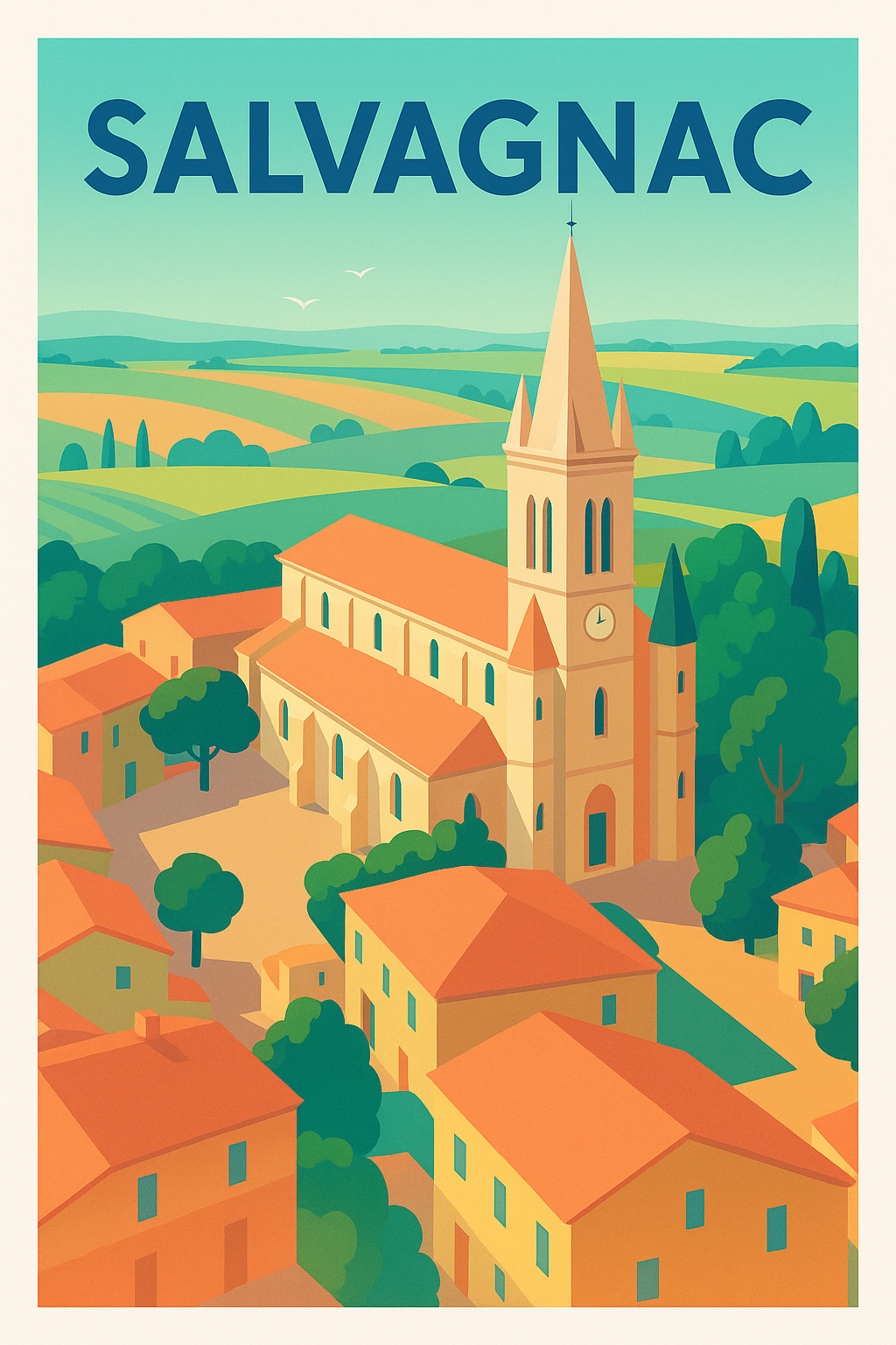 Affiche de Salvagnac - Charme et sérénité du village occitan