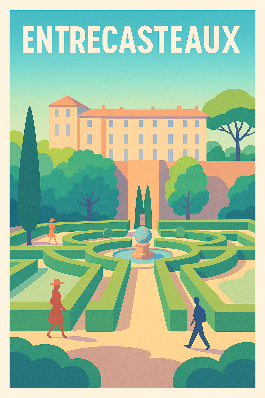 Affiche de Entrecasteaux - Escapade élégante au jardin à la française