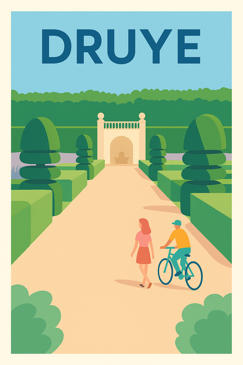 Affiche de Druye - Évasion et sérénité au cœur des jardins