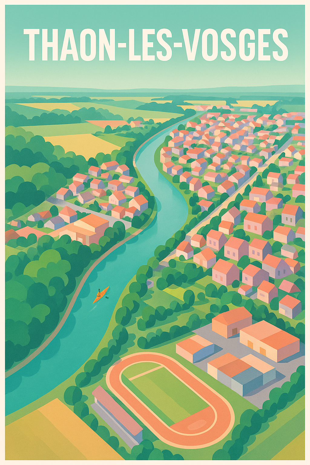Affiche de Thaon-les-Vosges - Harmonie entre nature et ville