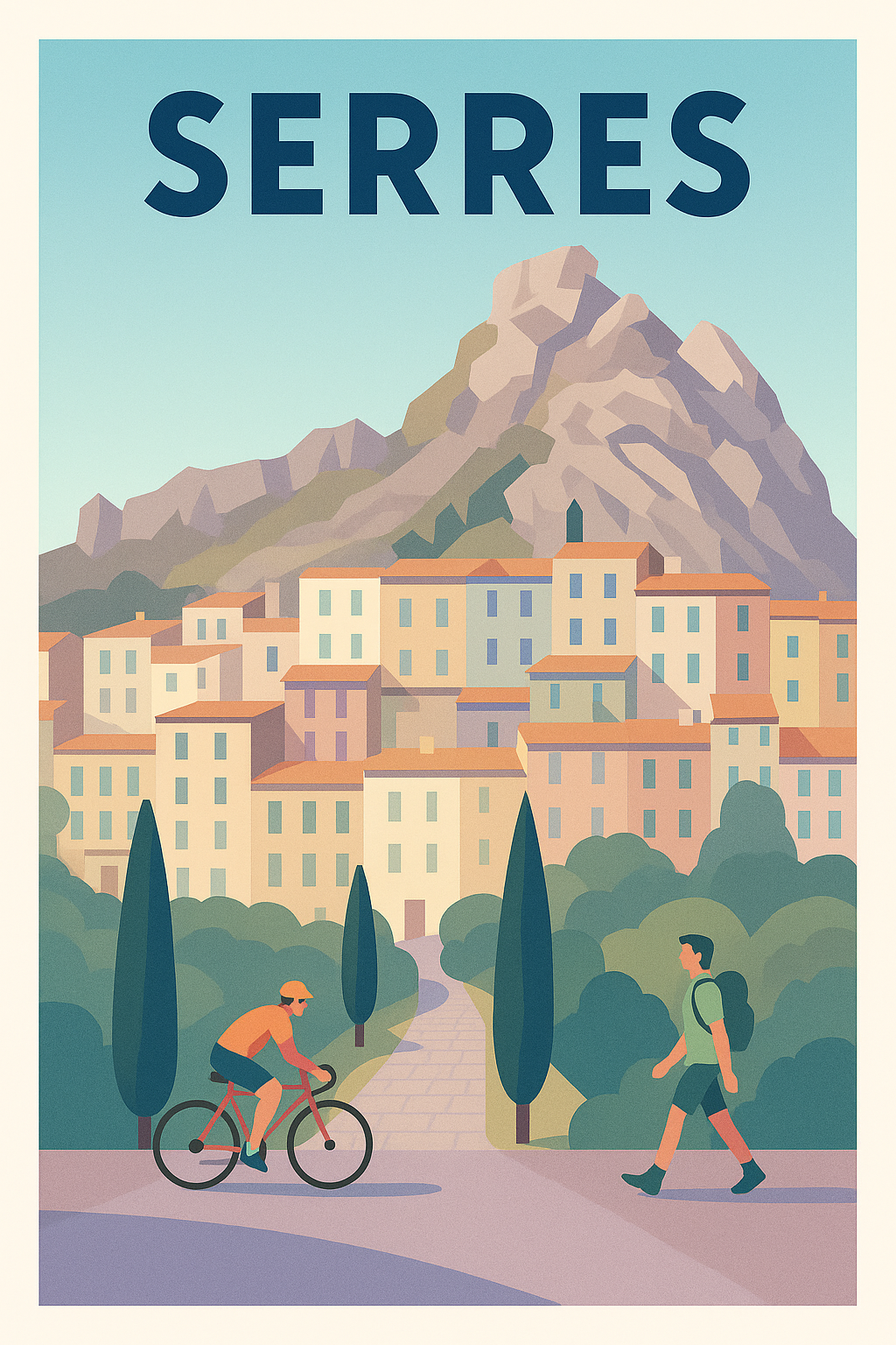 Affiche de Serres - Village pittoresque et cadre naturel