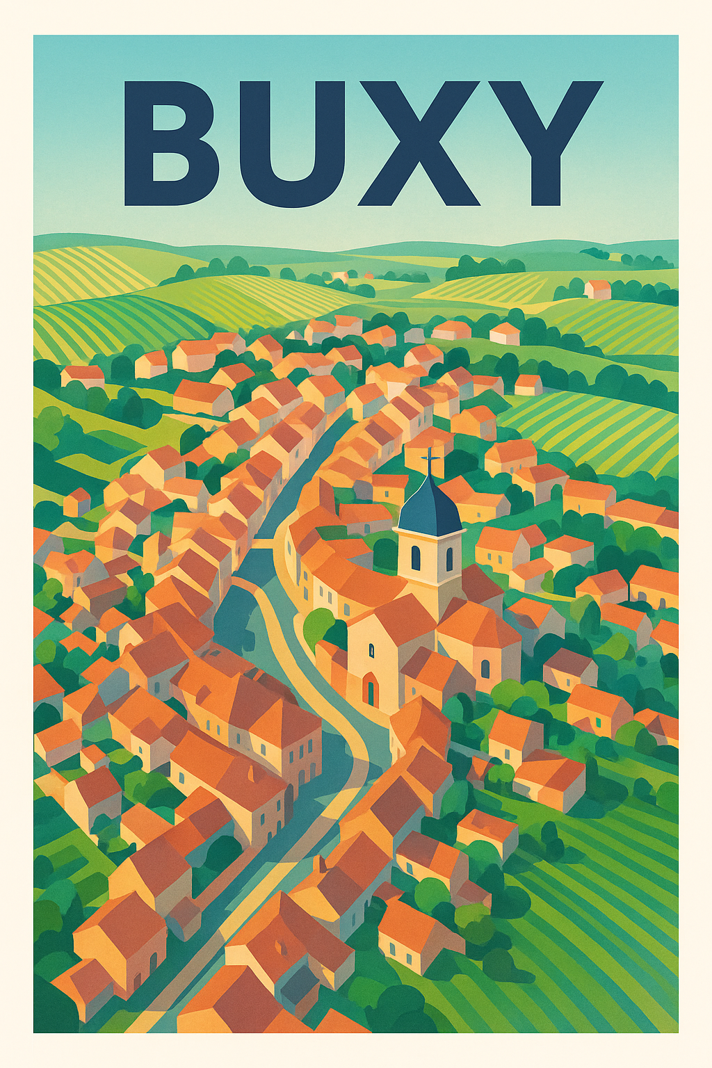 Affiche de Buxy - Un village pittoresque au cœur des vignobles
