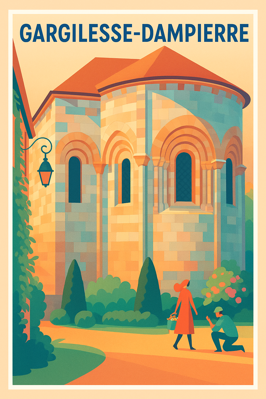 Affiche Gargilesse-Dampierre — Charme et sérénité en Berry · poster d'art de Gargilesse-Dampierre