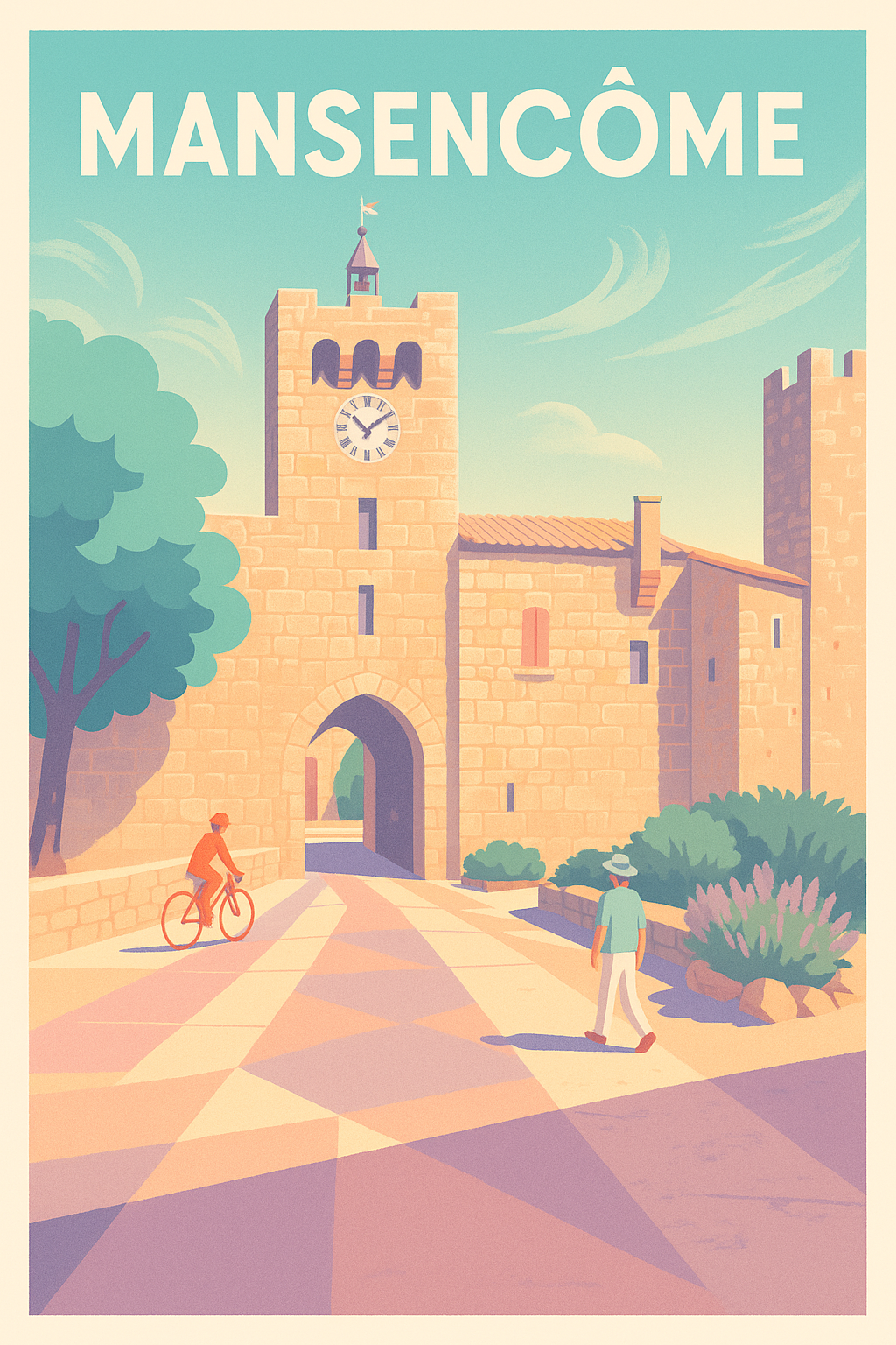 Affiche Mansencôme — Charme et histoire au fil du temps · poster d'art de Mansencôme