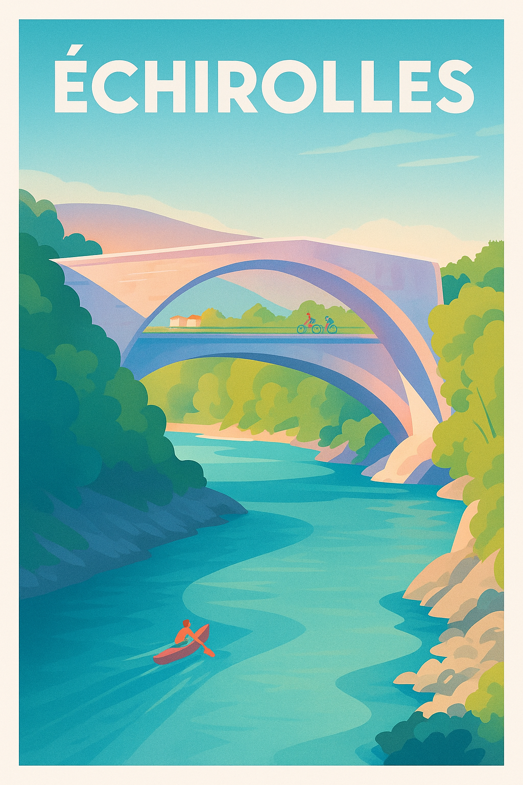 Affiche Échirolles — Évasion entre nature et architecture · poster d'art de Échirolles