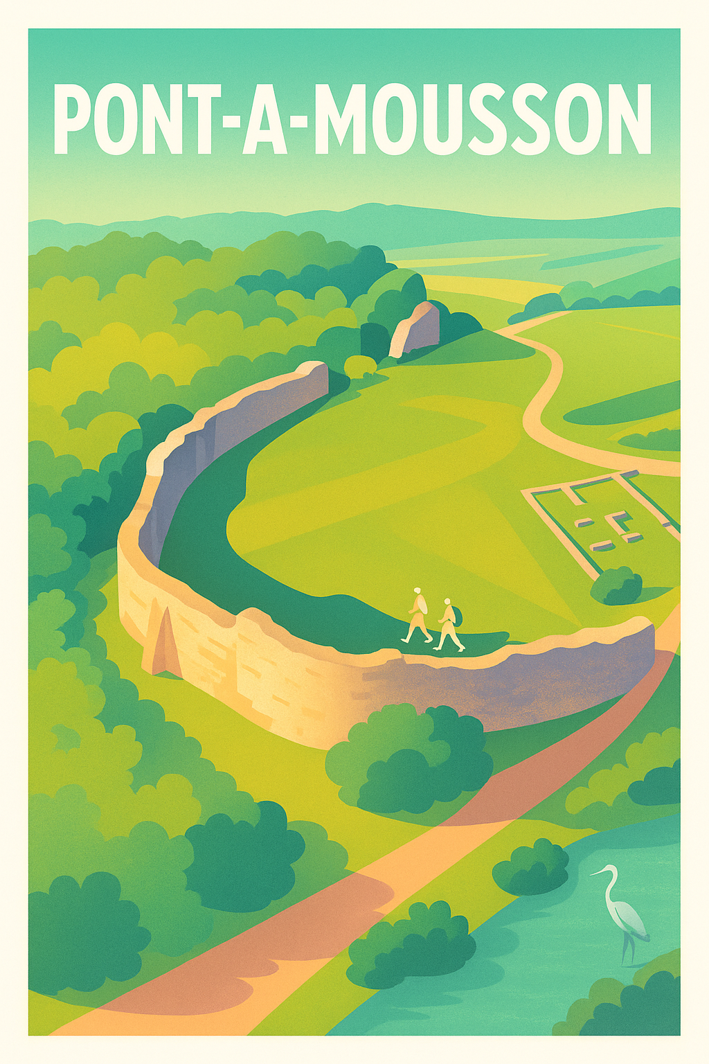 Affiche de Pont-à-Mousson - Évasion et nature au fil des remparts