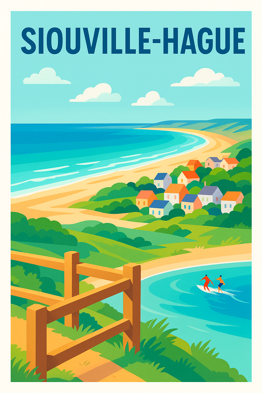 Affiche de Siouville-Hague - Escapade côtière et nature préservée