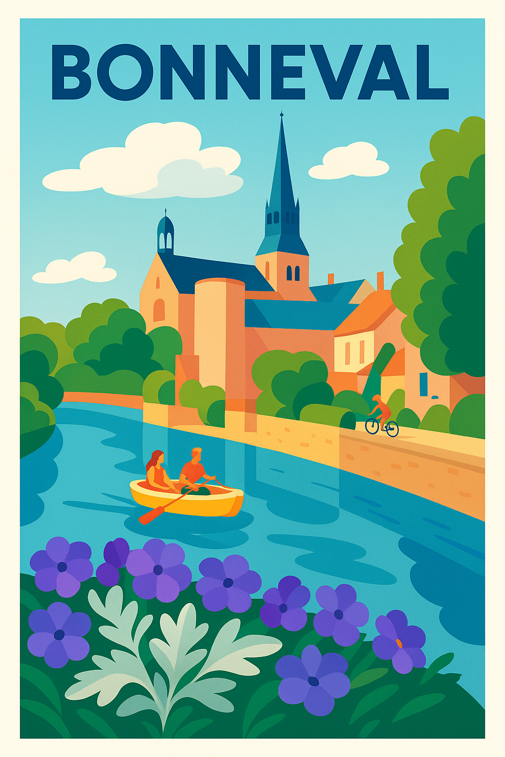 Affiche de Bonneval - Charme paisible au fil de l'eau