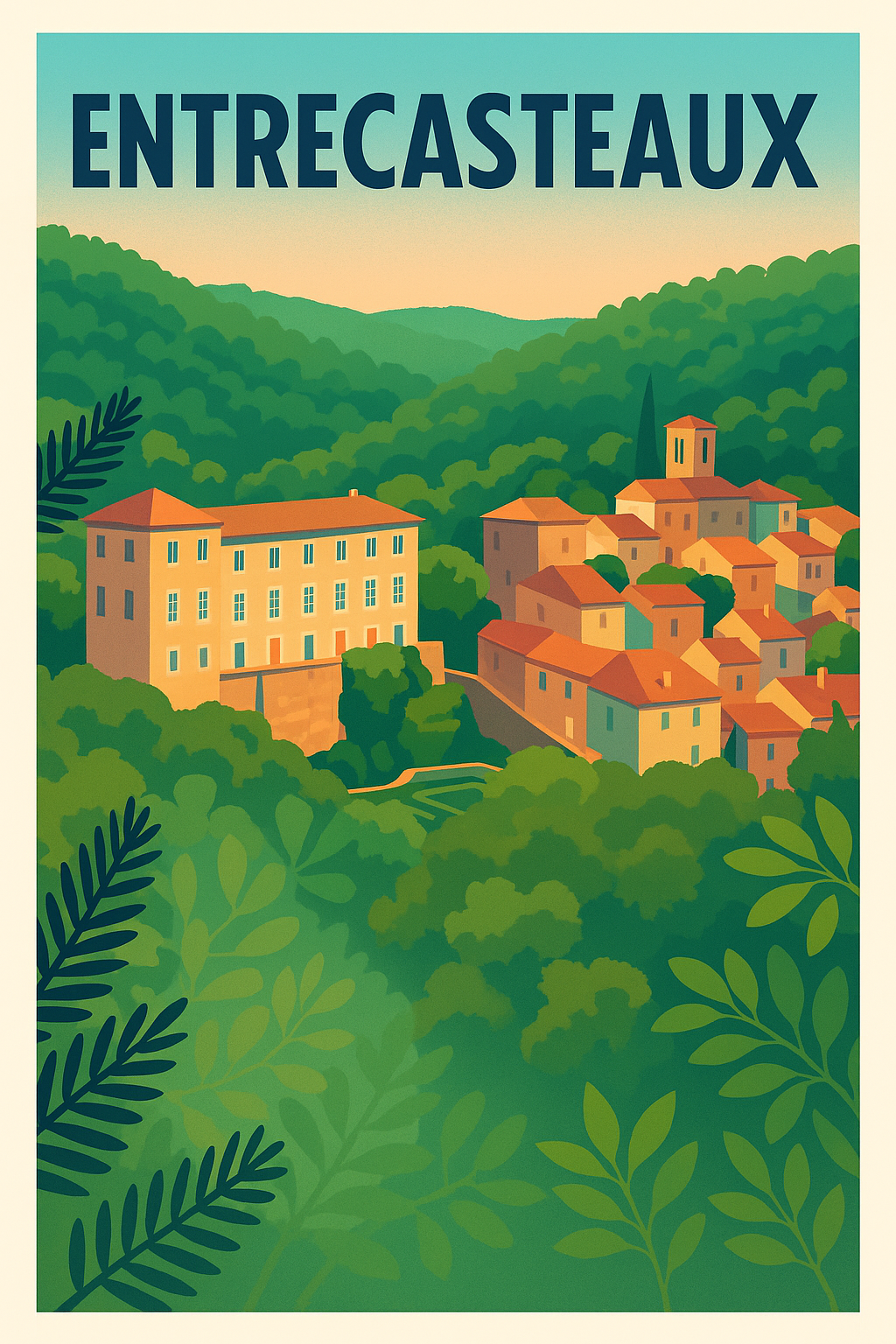 Affiche de Entrecasteaux - Le charme provençal au cœur de la nature