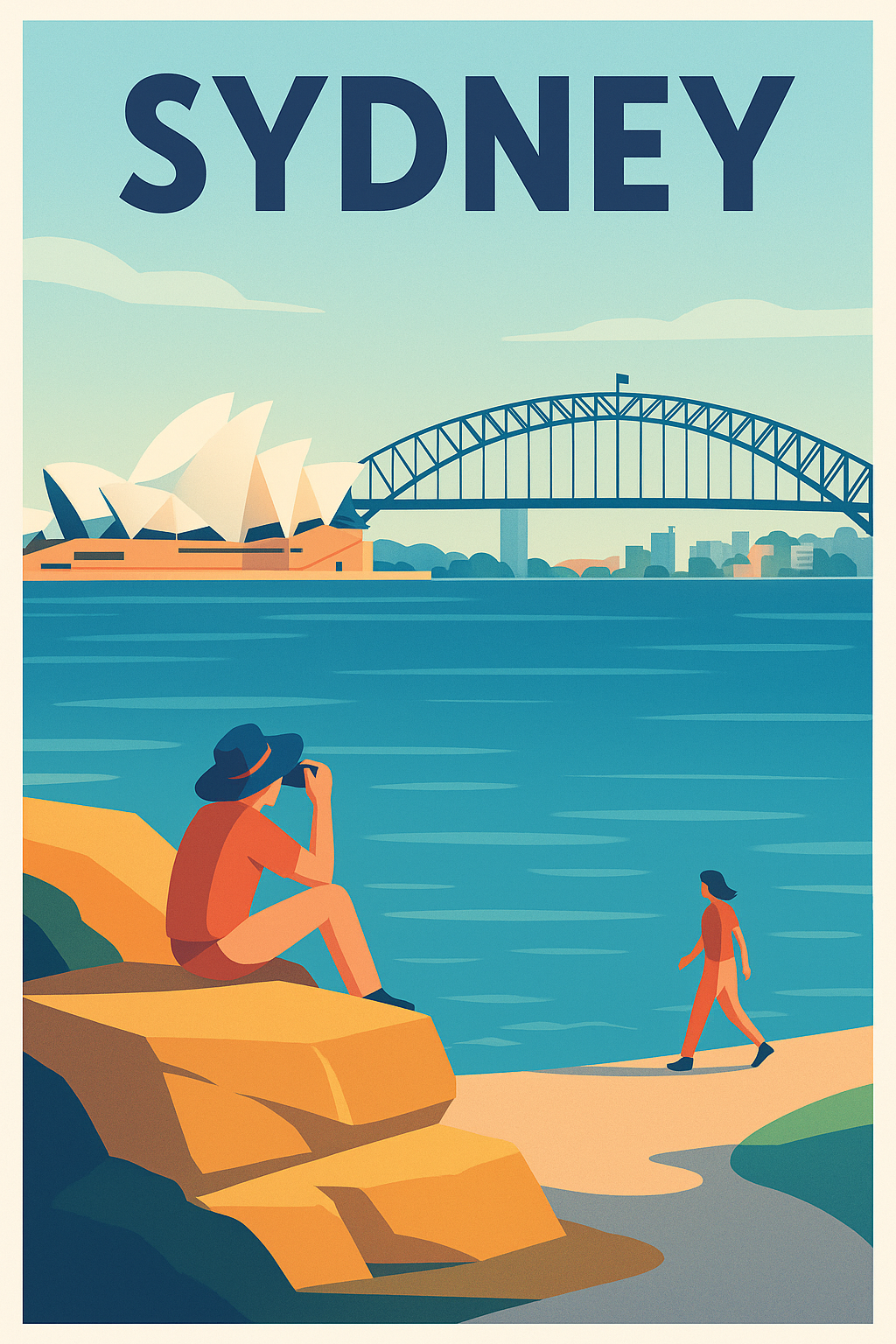 Affiche de Sydney - Vue emblématique entre terre et mer