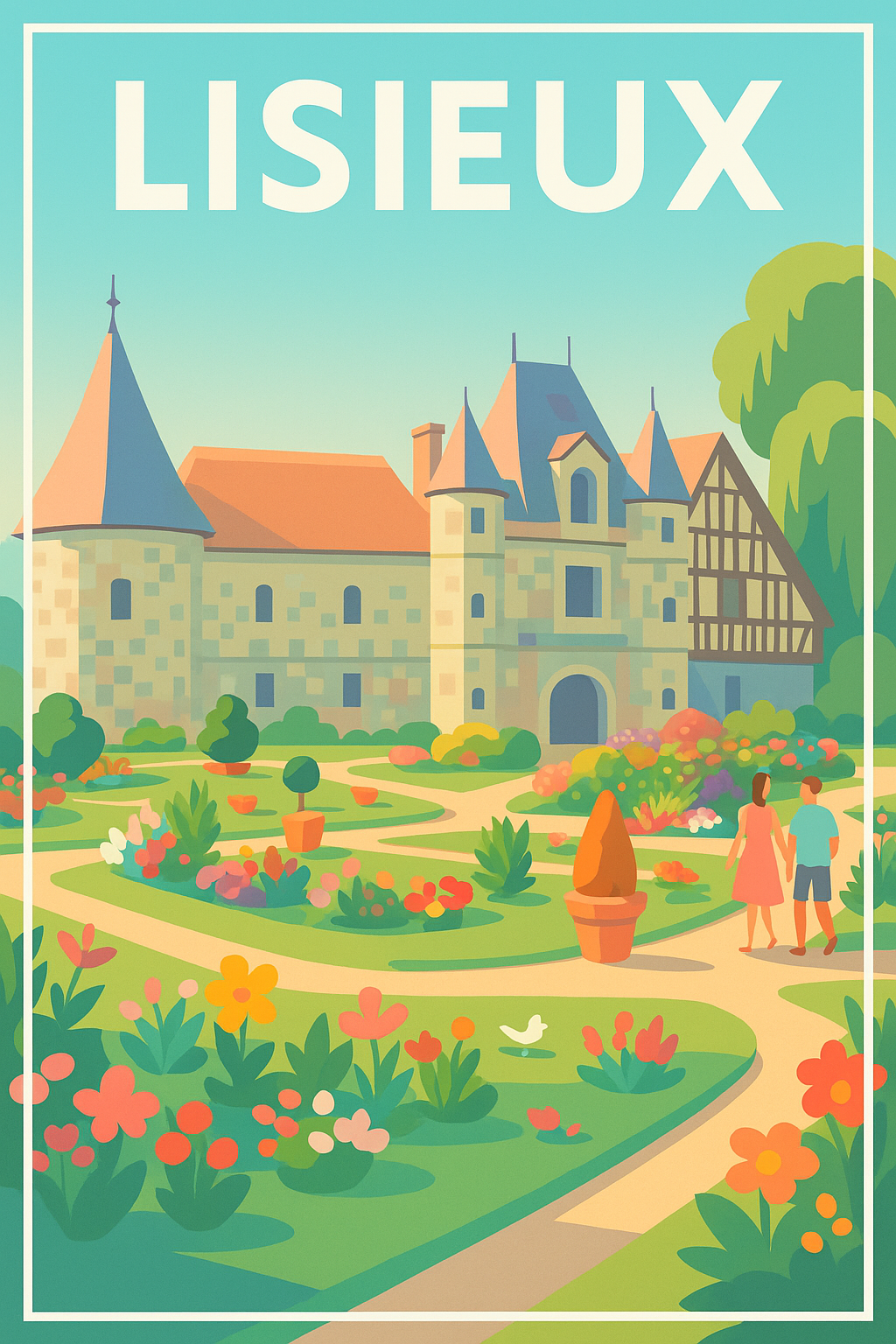 Affiche de Lisieux - Harmonie champêtre au cœur de la ville