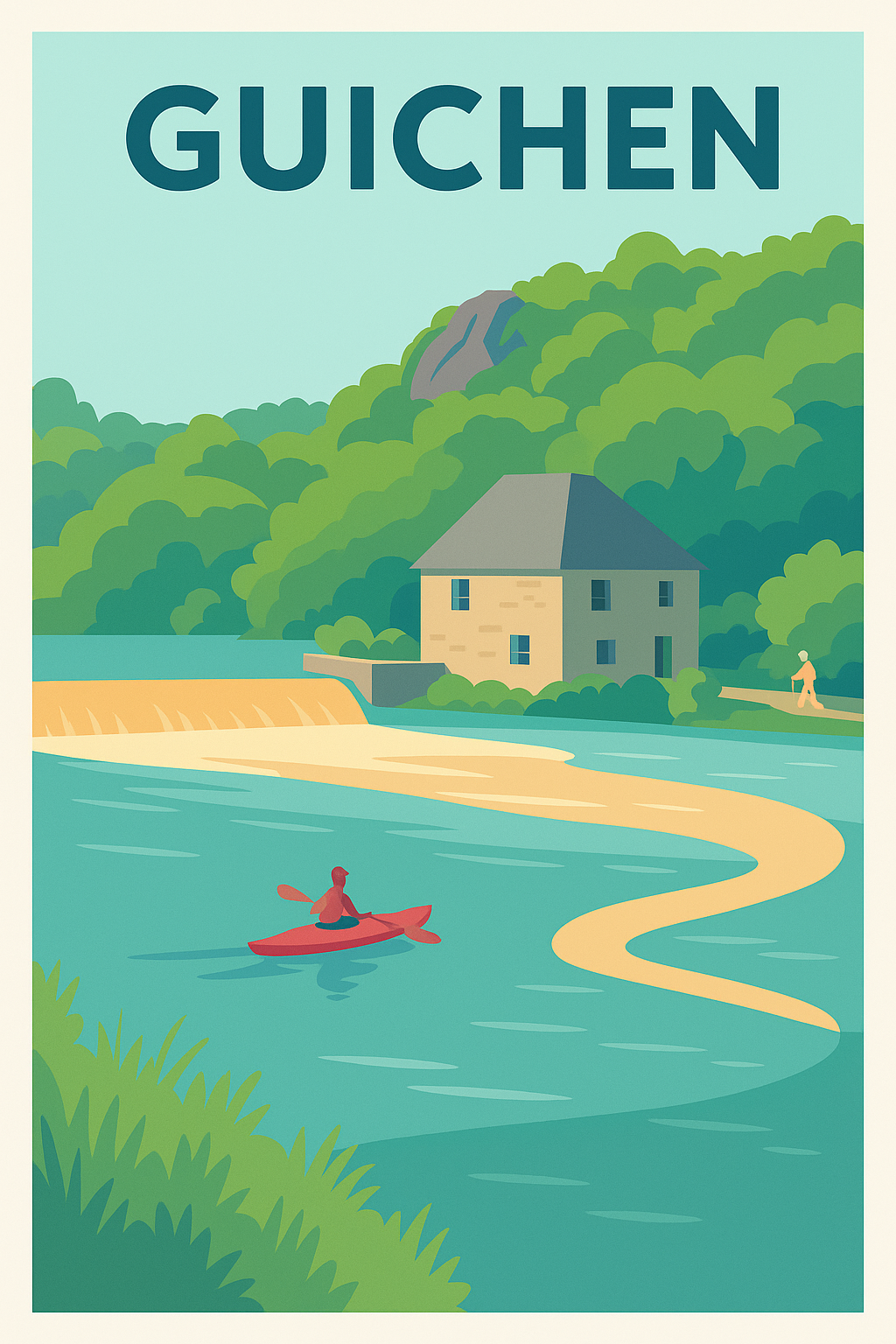 Affiche de Guichen - Sérénité en bord de rivière