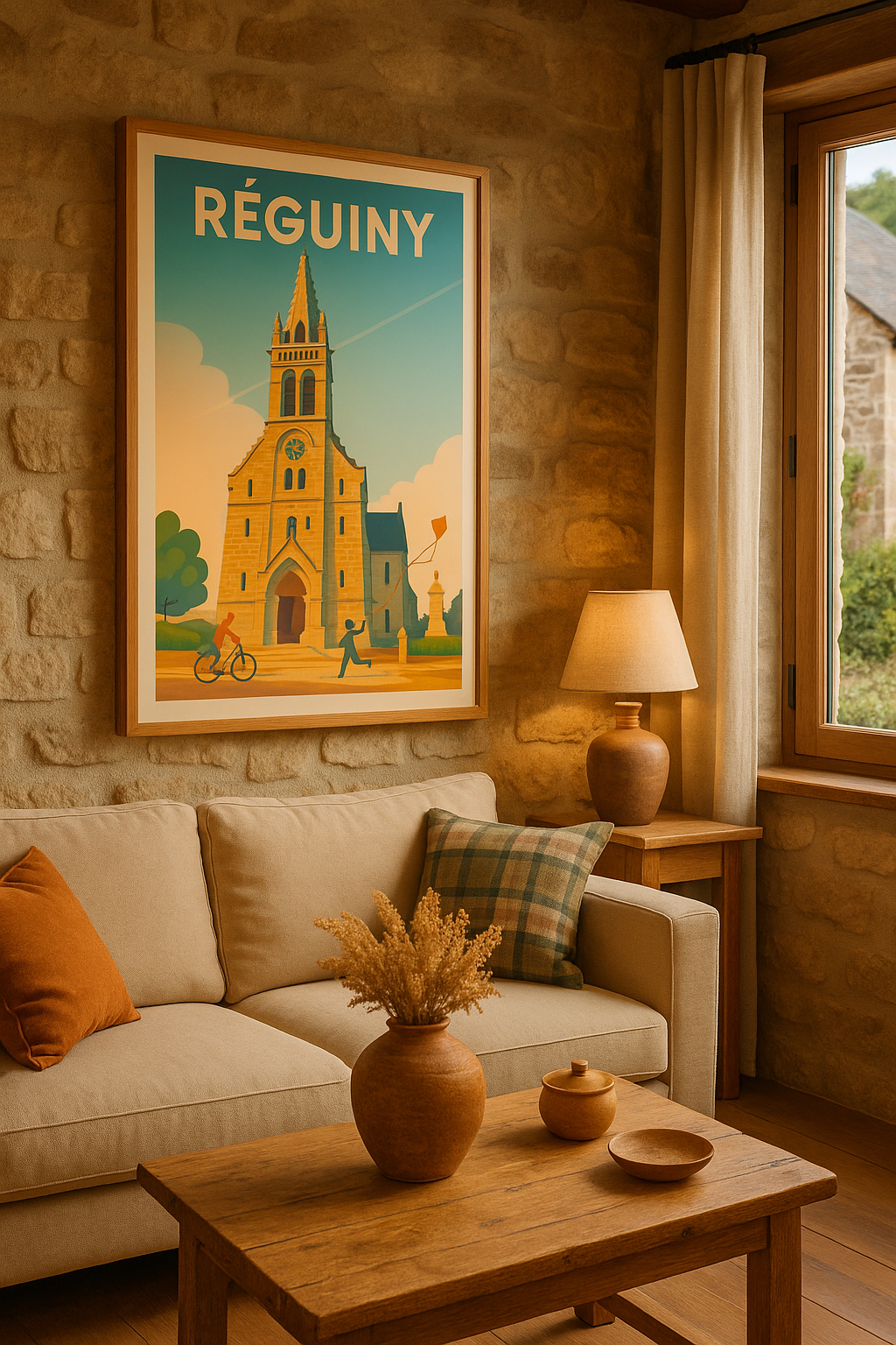 Mise en situation Affiche Régniuny - Charme et sérénité au cœur du patrimoine
