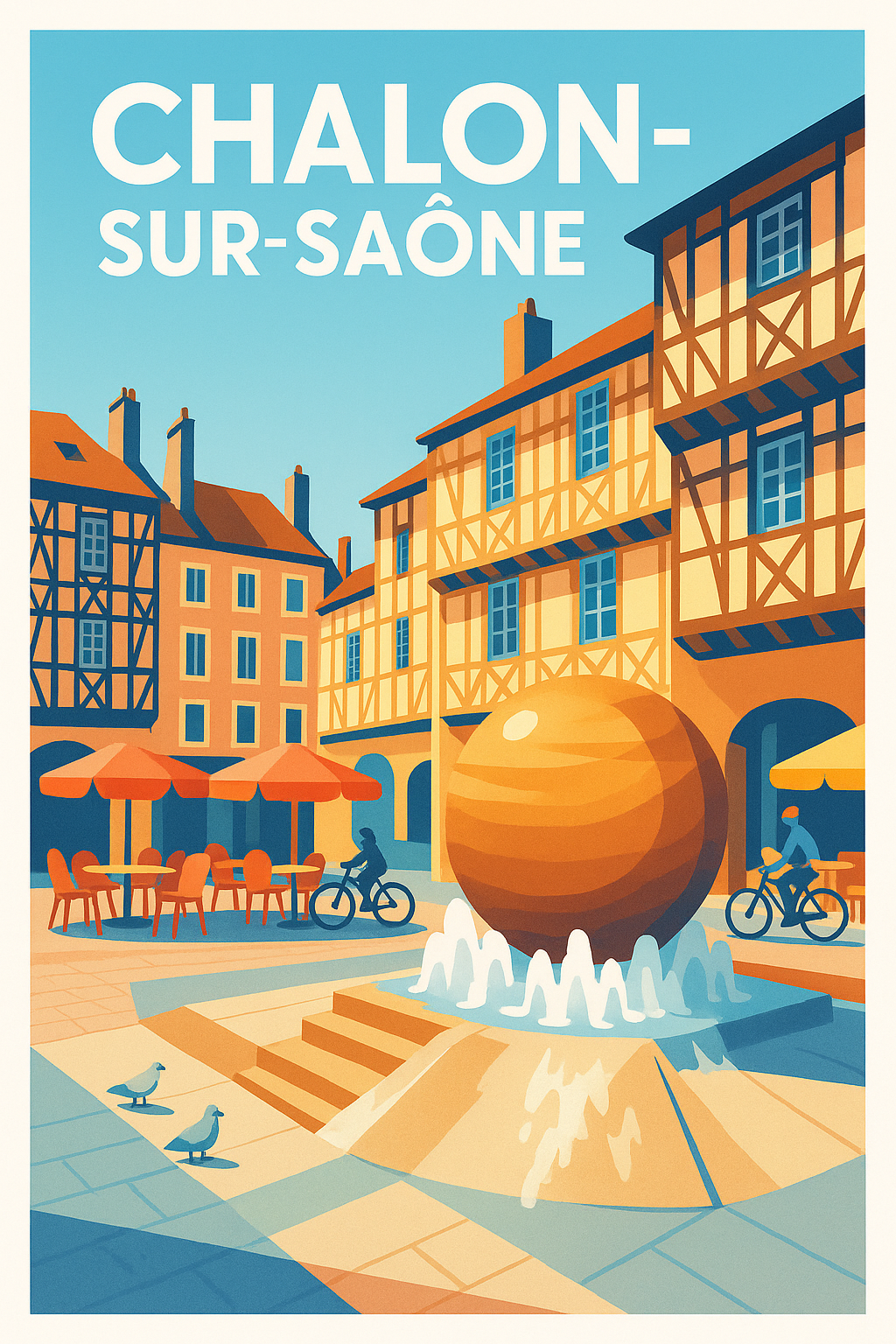 Affiche de Chalon-sur-Saône - Charme et douceur de la Bourgogne