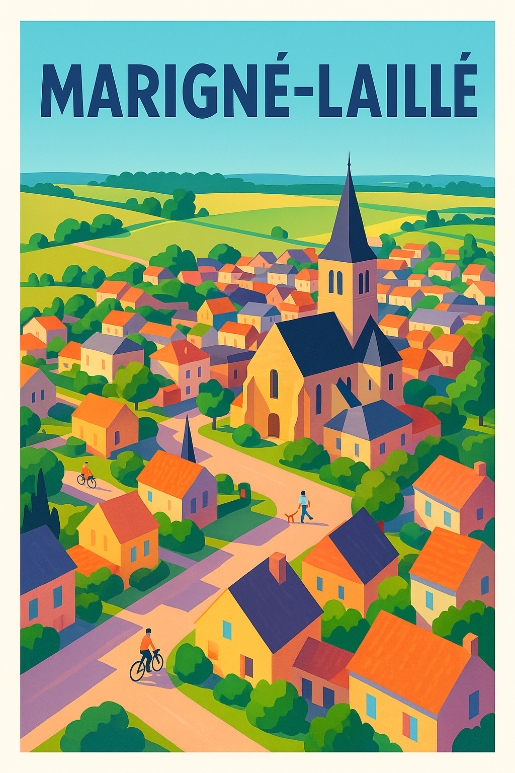 Affiche de Marigné-Laillé - Charme et sérénité à la campagne
